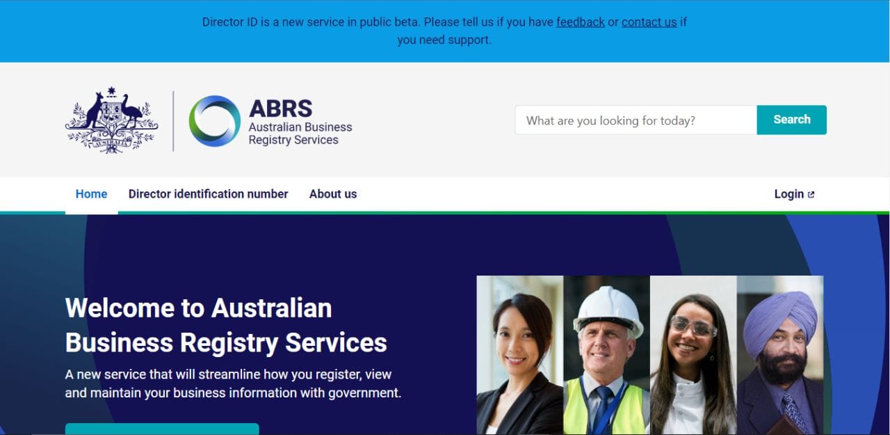 abrs online company registrations australia