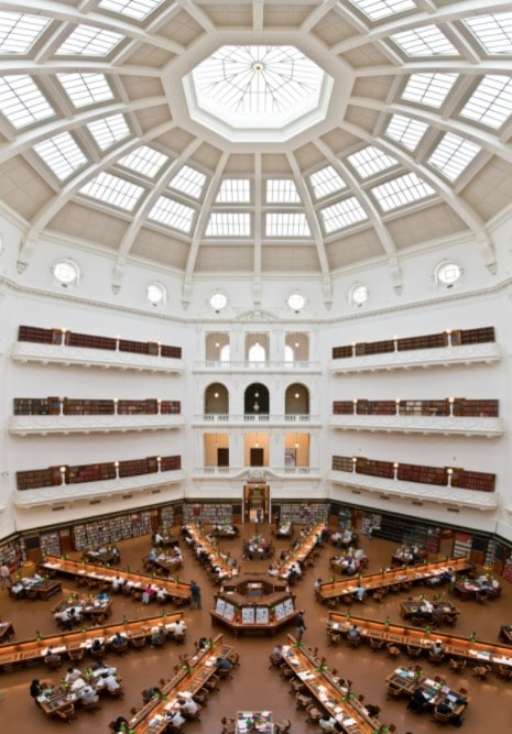 la trobe reading room at the state library ask melbourne