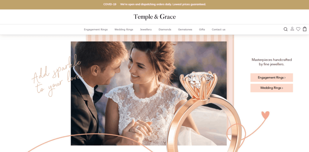 temple & grace engagement and wedding rings hobart