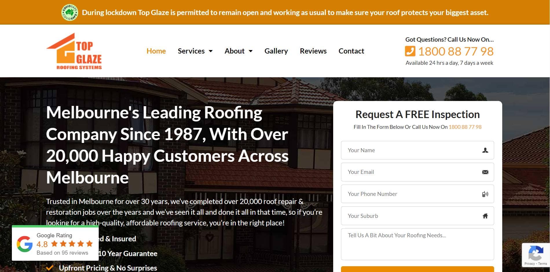 top glaze roofing systems