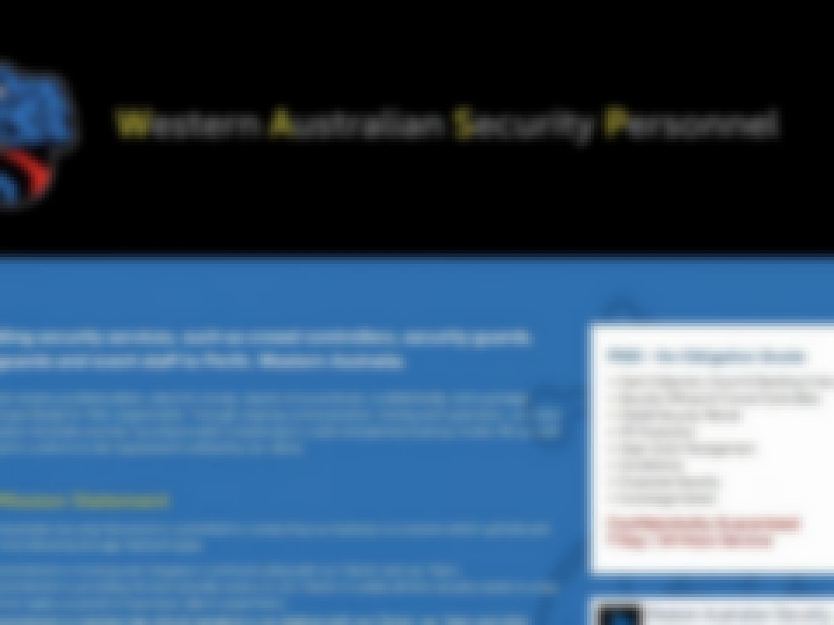 western australian security personnel